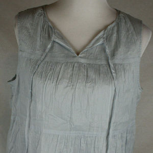 Talbots Petites  L Gray Sleeveless Lined Blouse